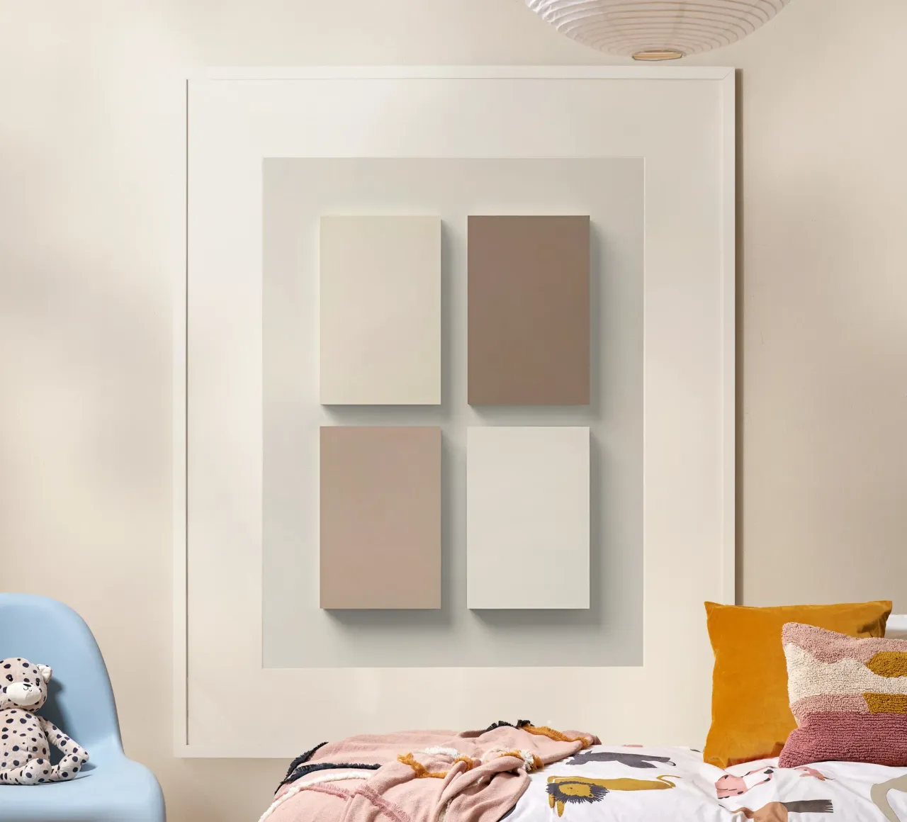 Rectangle Grid poster with aluminum frame by The Green Room