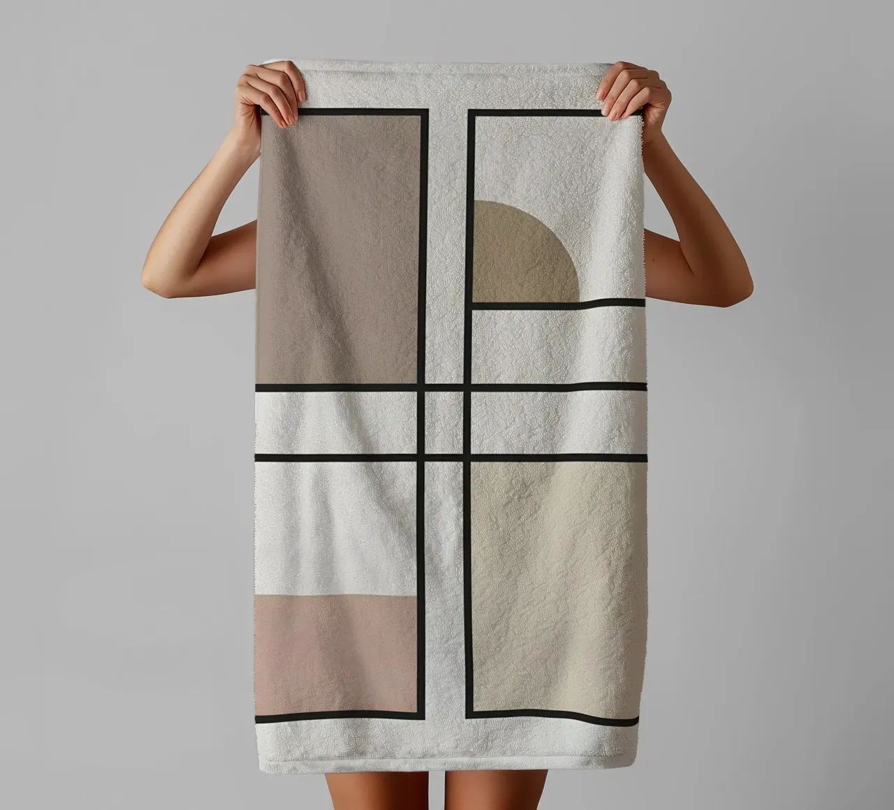 Rectangle Grid towel by Botanical Gallery