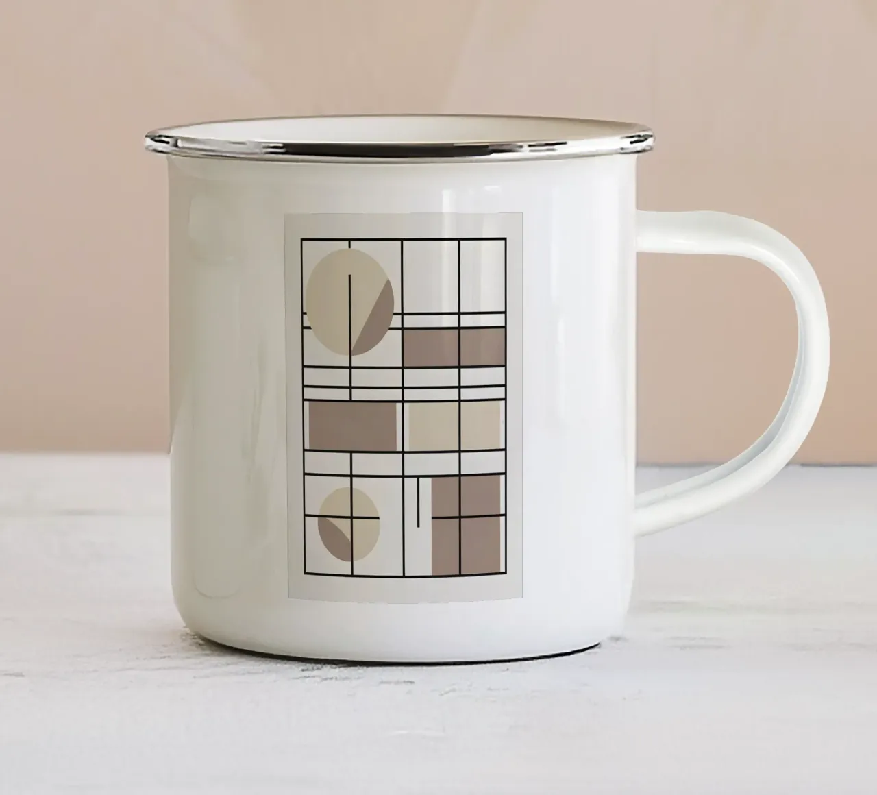 Griglia a rettangolo tazza in smalto da Botanical Gallery