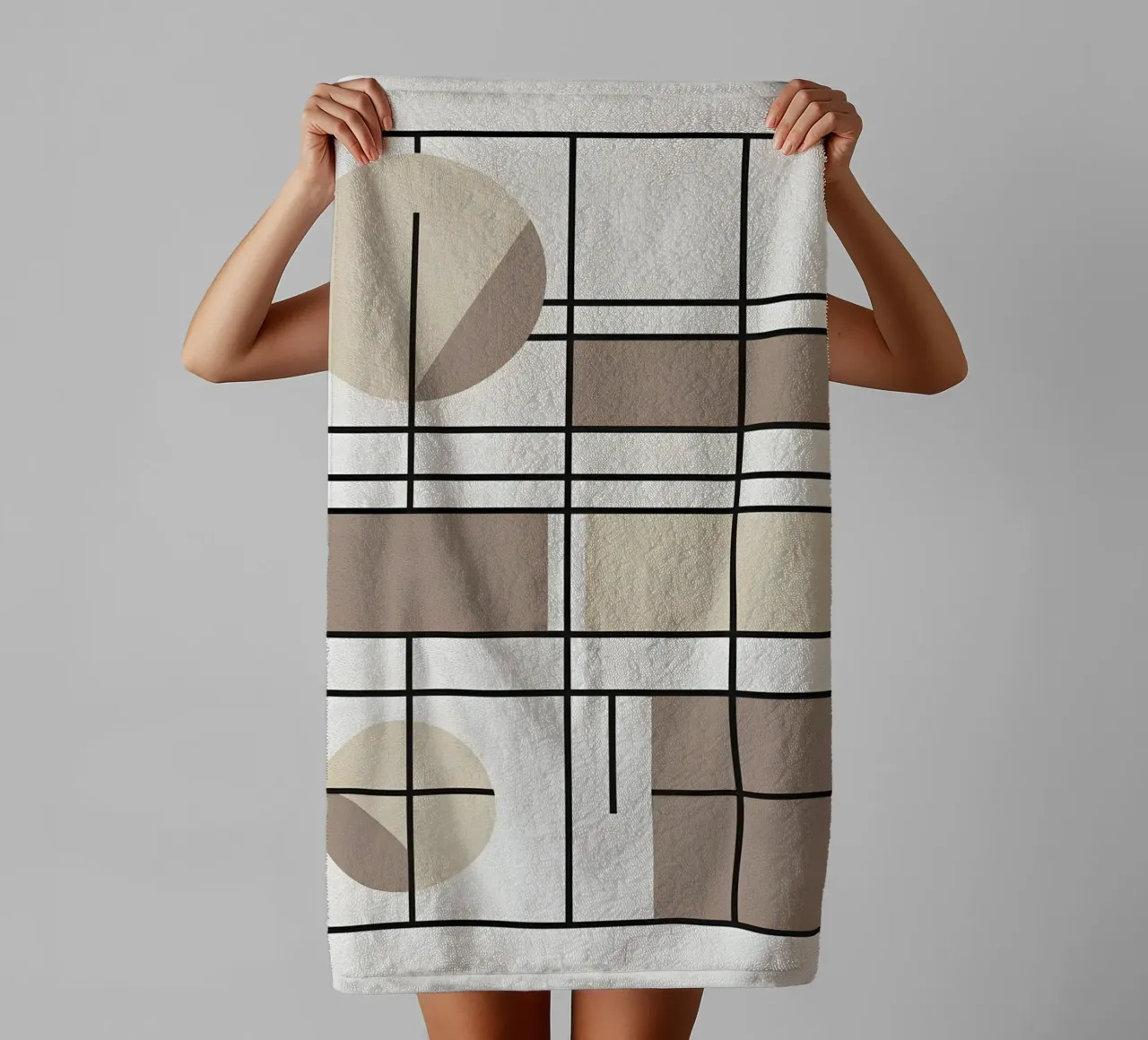 Rectangle Grid towel by Botanical Gallery