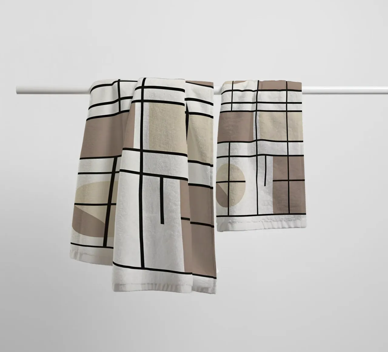 Rectangle Grid towel by Botanical Gallery