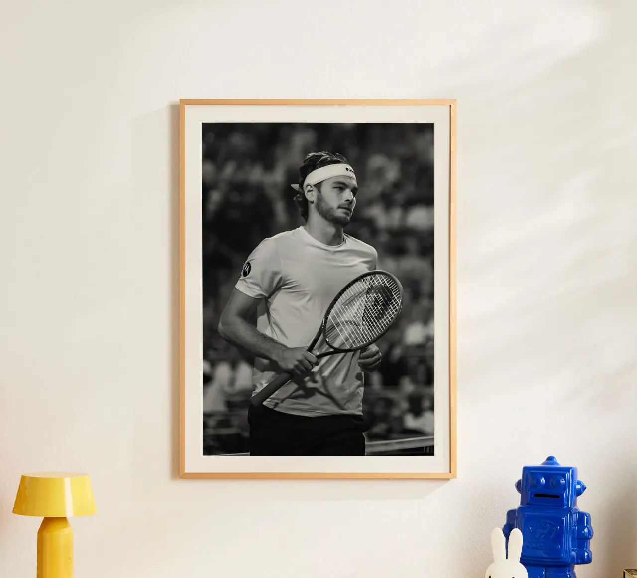 Taylor Fritz poster con telaio in plastica da Low poly art