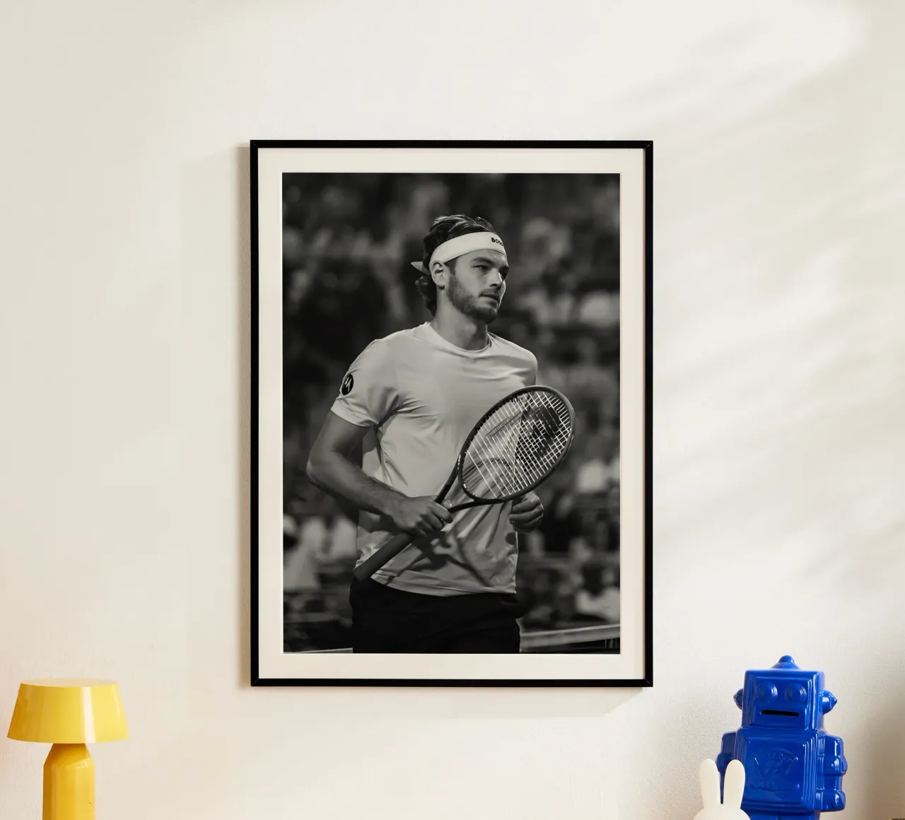 Taylor Fritz poster con telaio in plastica da Low poly art