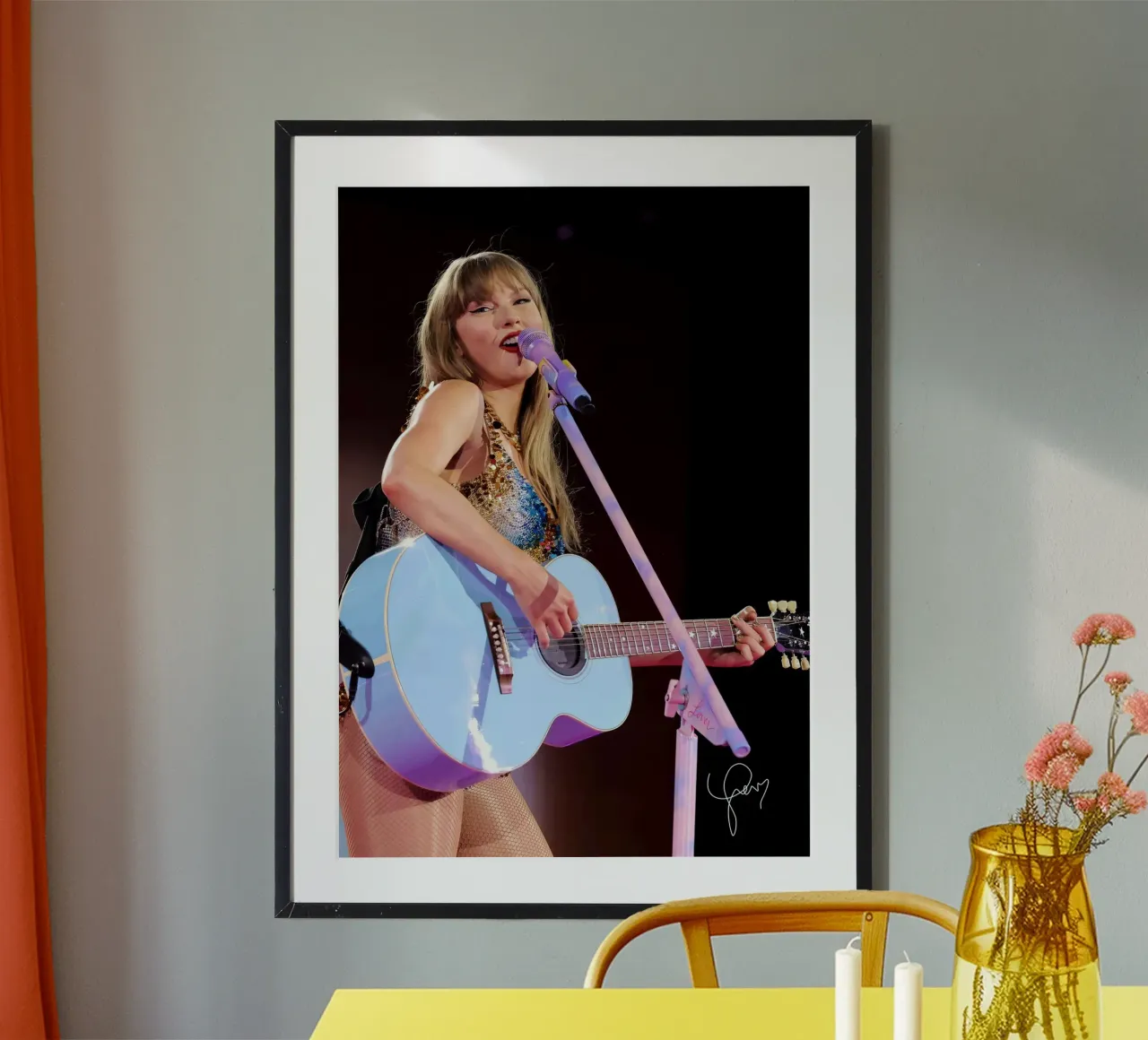 La bellezza di Taylor Swift poster con telaio in legno da shiners