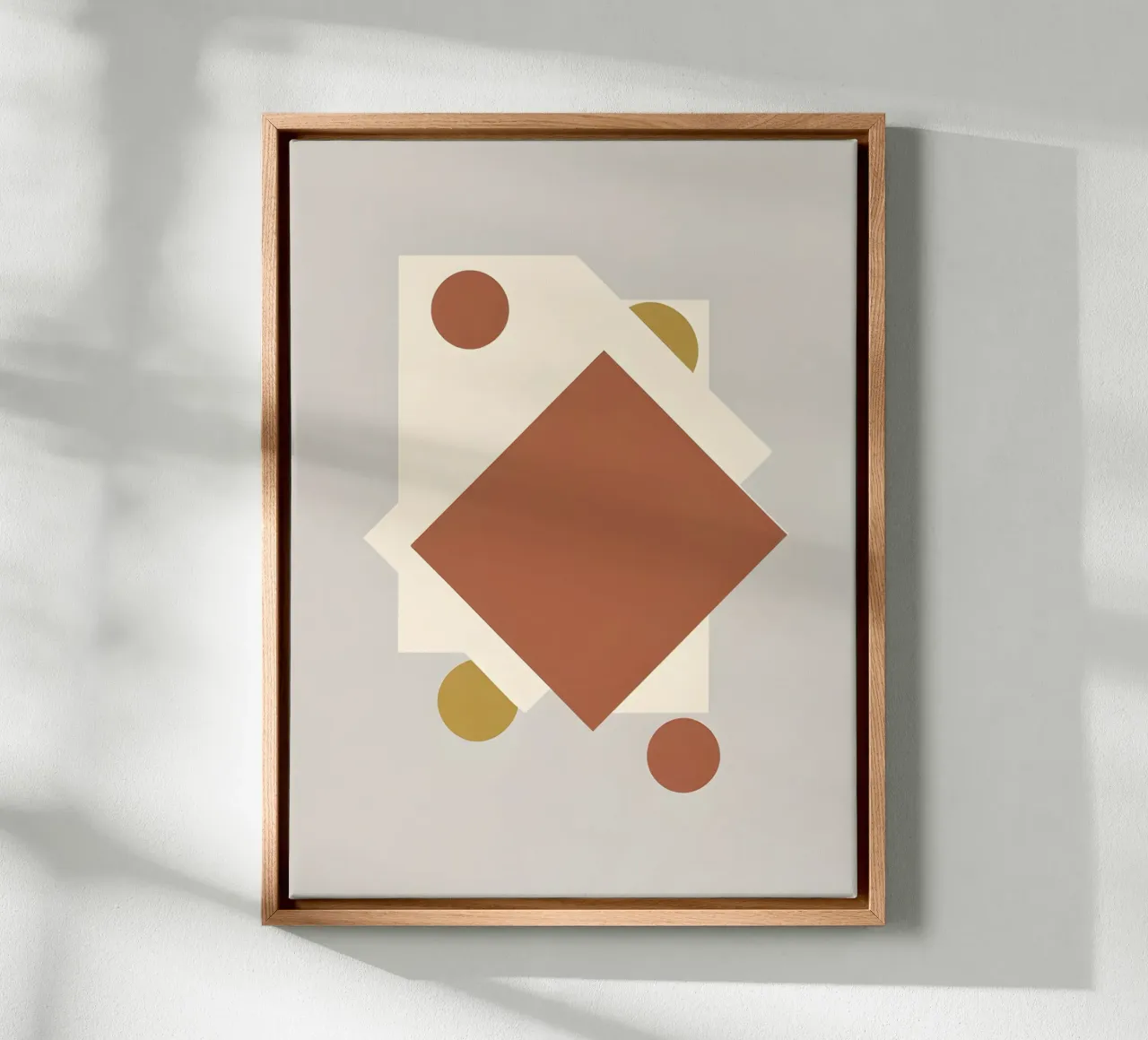 Abstracte vierkanten canvas met Baklijst van The Green Room