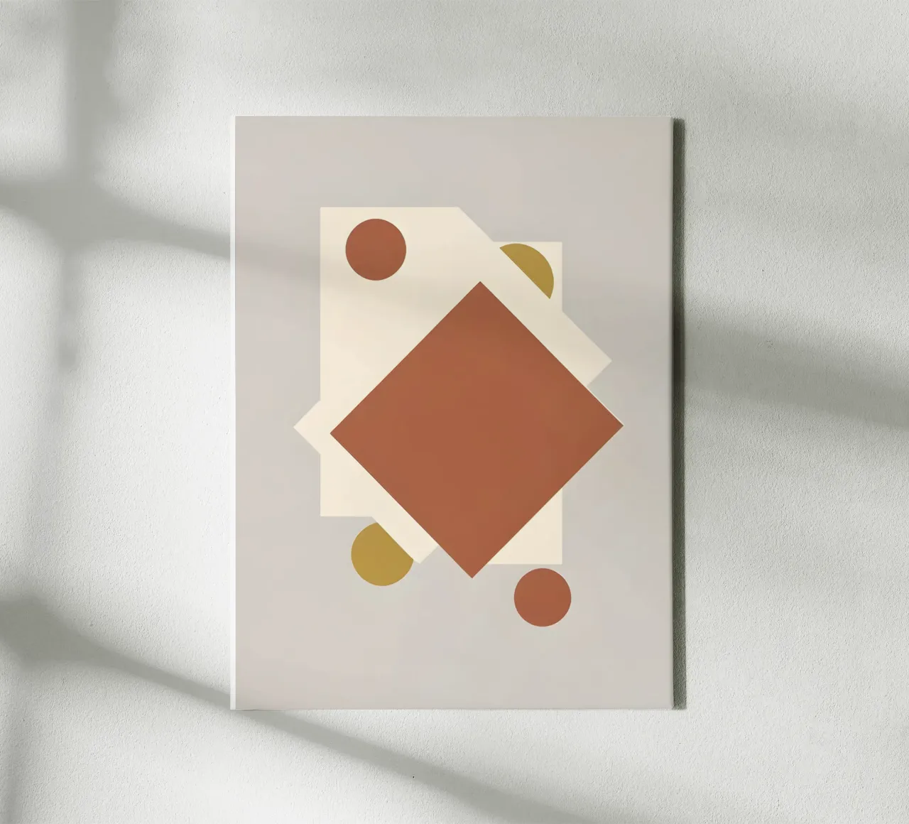 Abstracte vierkanten canvas met Baklijst van The Green Room