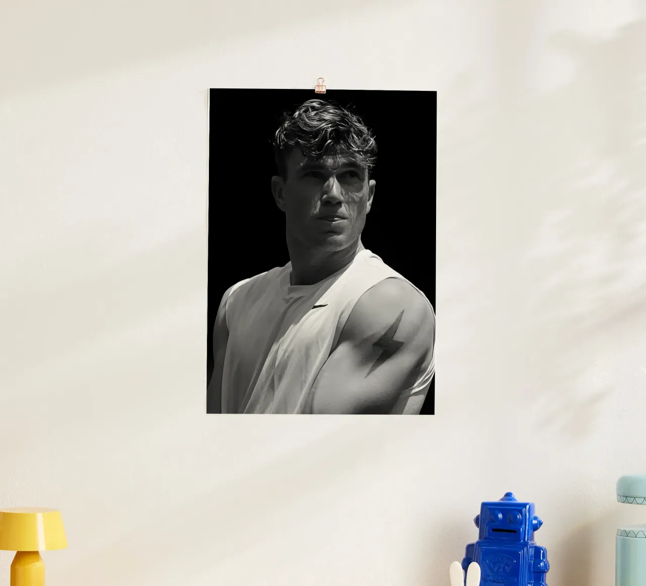 Jack Draper, poster con telaio in plastica da Low poly art