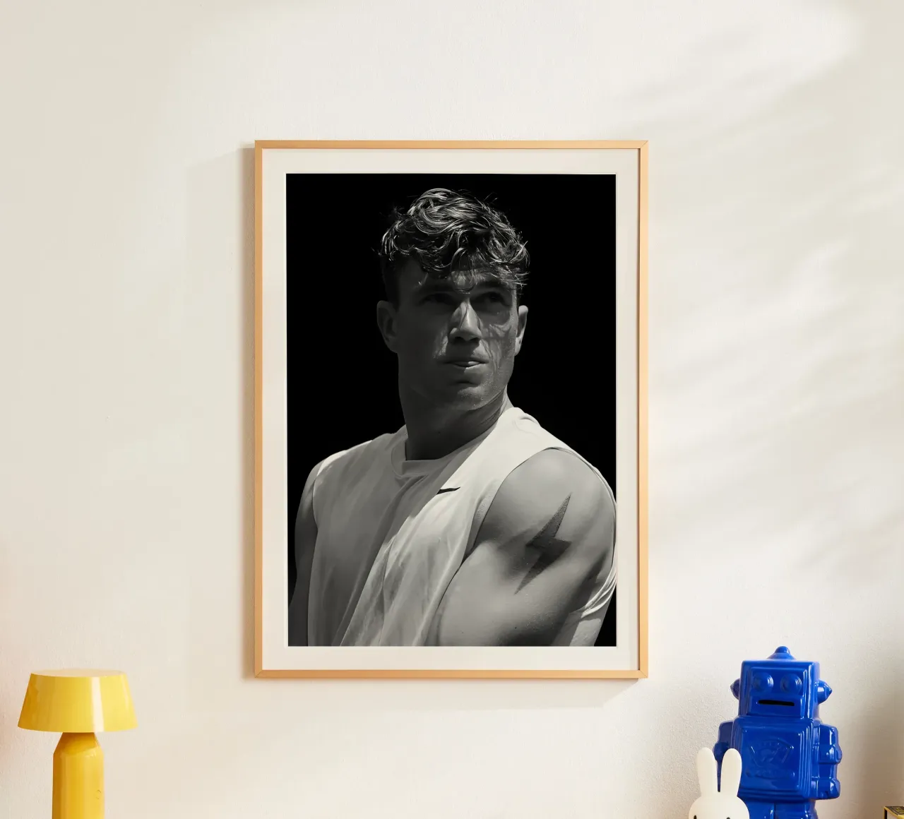 Jack Draper, poster con telaio in plastica da Low poly art