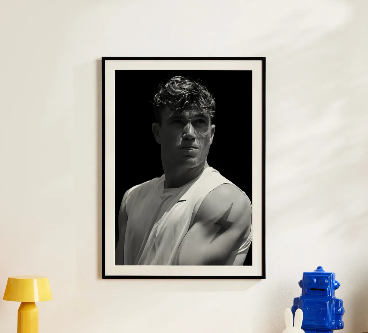 Jack Draper, poster con telaio in plastica da Low poly art