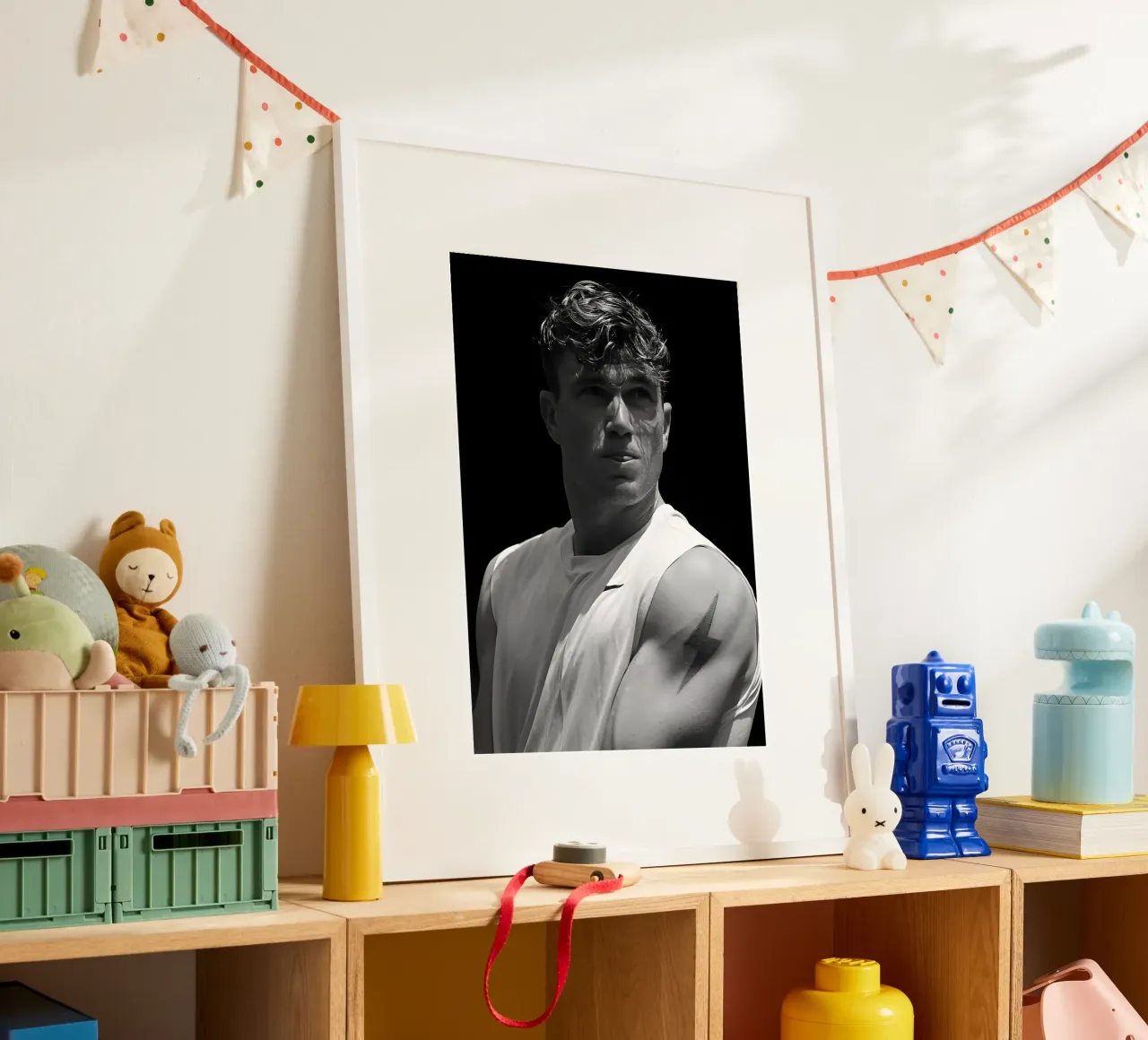 Jack Draper, poster con telaio in plastica da Low poly art