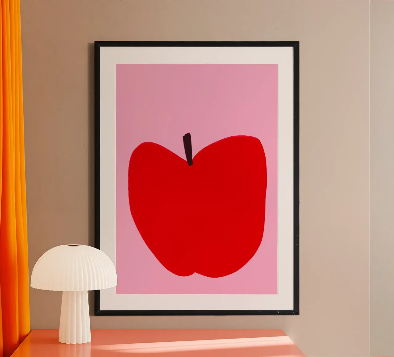 Mela poster con telaio in legno da Athene Fritsch