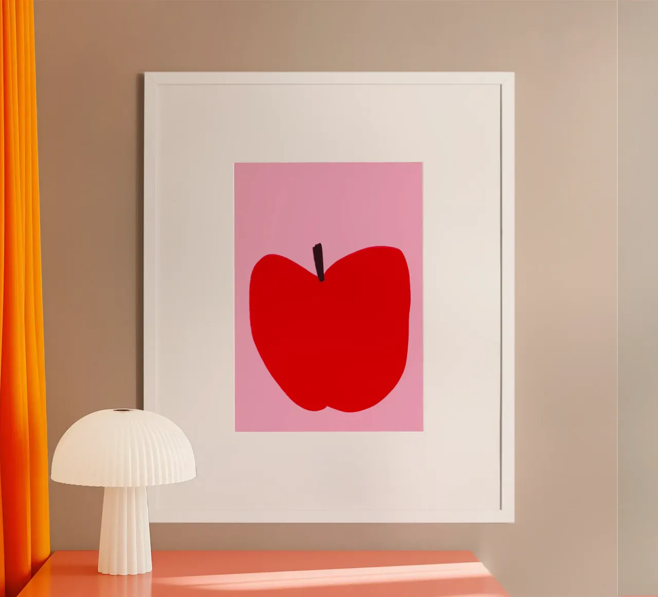 Mela poster con telaio in legno da Athene Fritsch