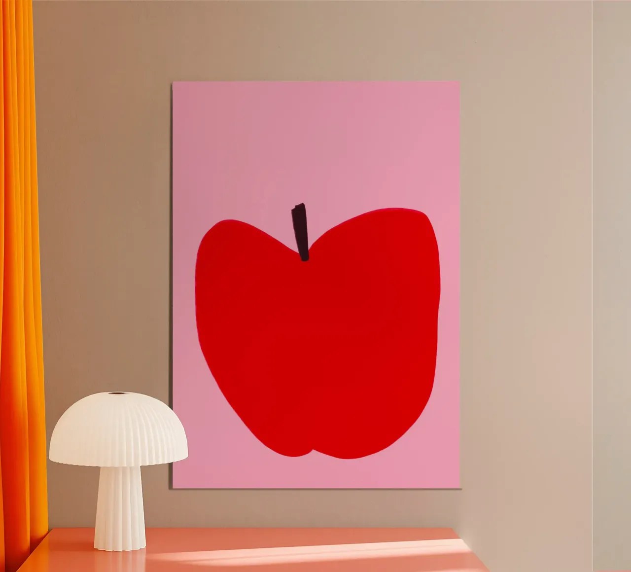 Mela poster con telaio in legno da Athene Fritsch