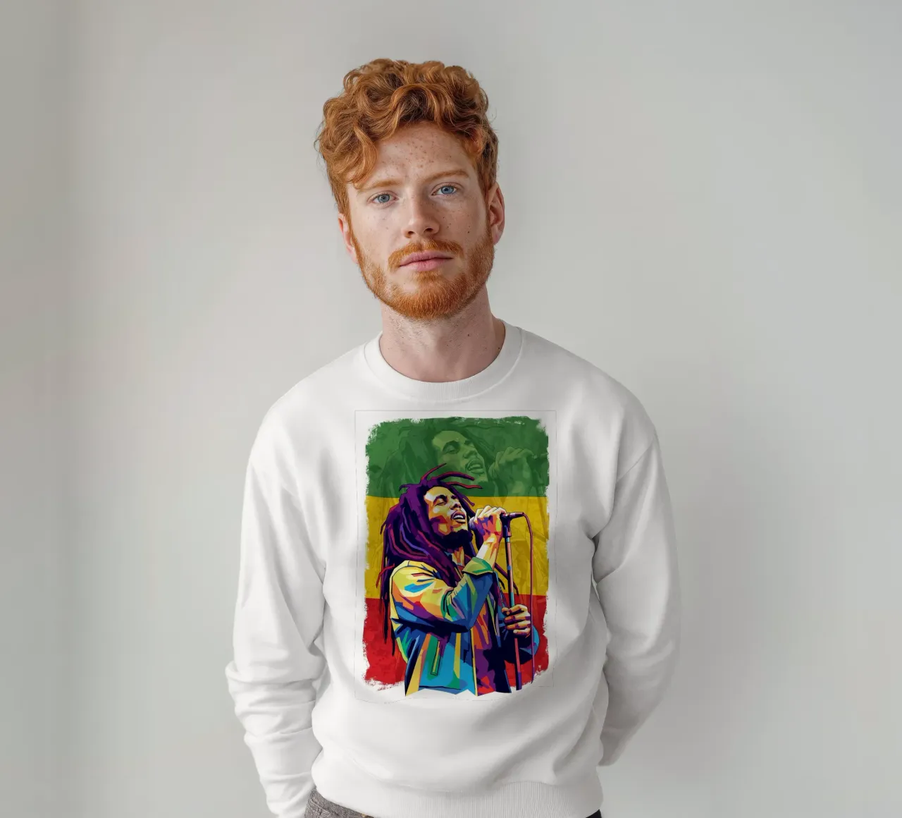 Stile Bob Marley felpa da Hantamrata