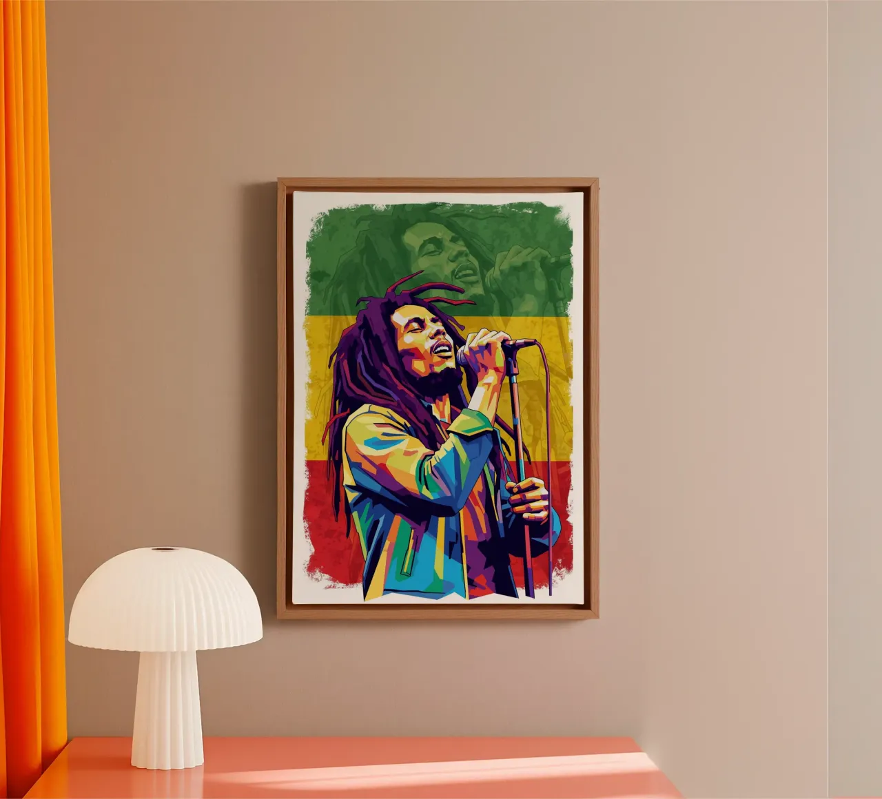 Stile Bob Marley tela con Cornice a cassetta da Hantamrata