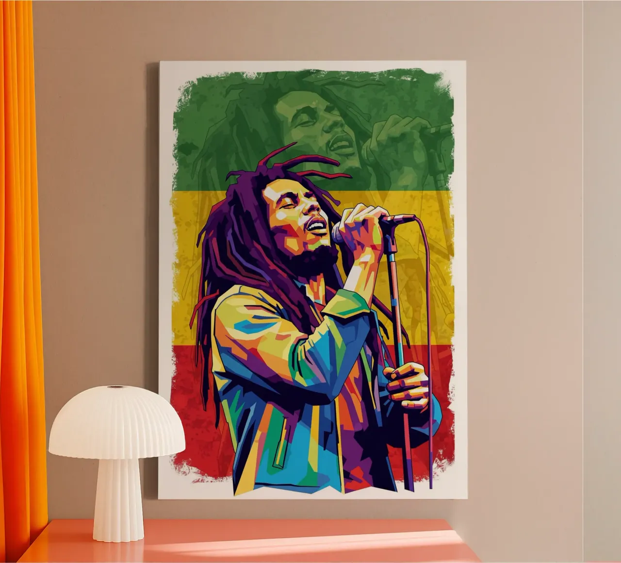 Stile Bob Marley tela con Cornice a cassetta da Hantamrata