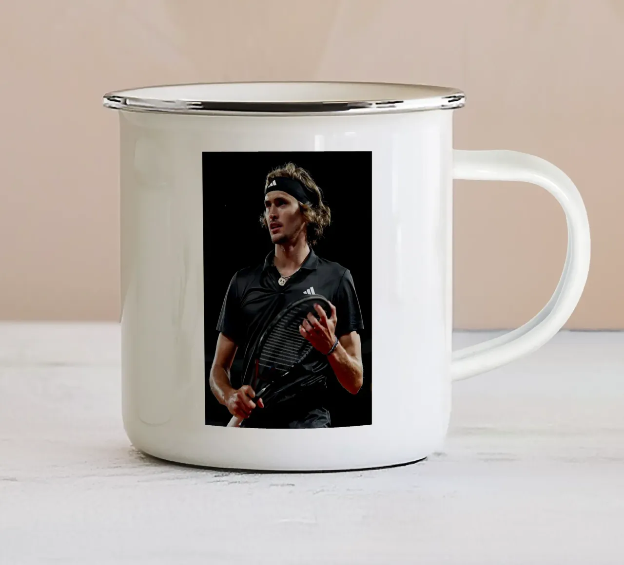 Alexander Zverev tazza in smalto da Low poly art