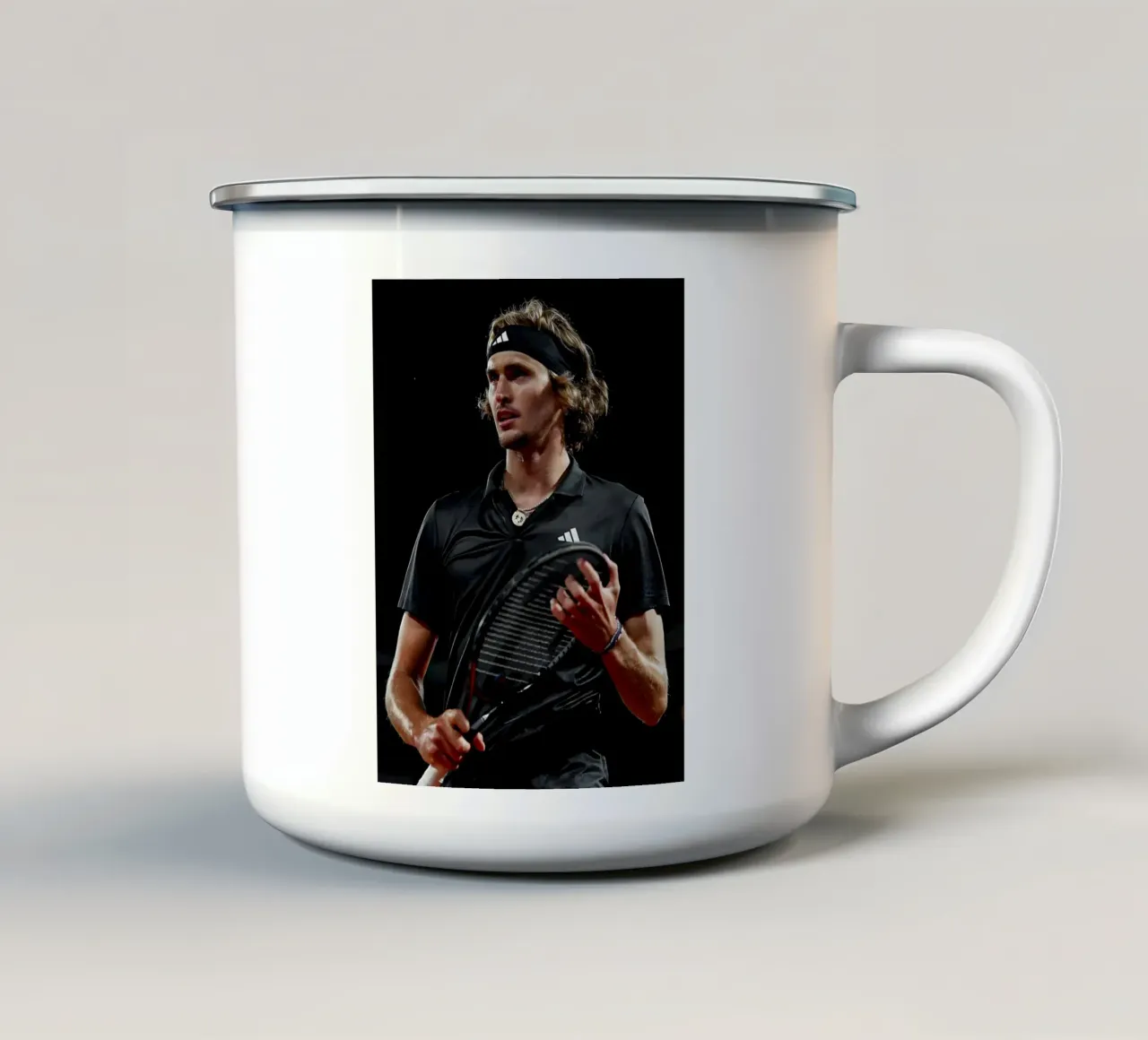 Alexander Zverev tazza in smalto da Low poly art