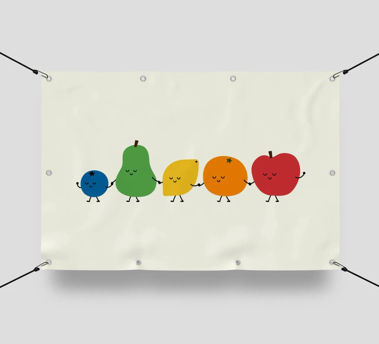 Sfilata di frutta telo in pvc da Andy Westface