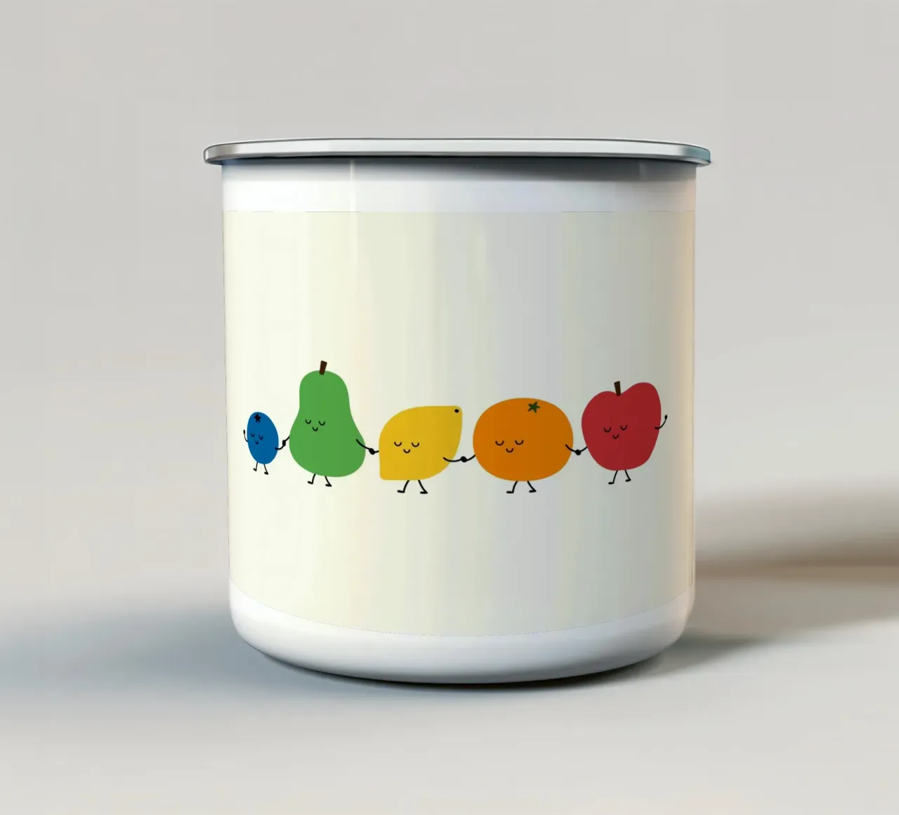 Sfilata di frutta tazza in smalto da Andy Westface