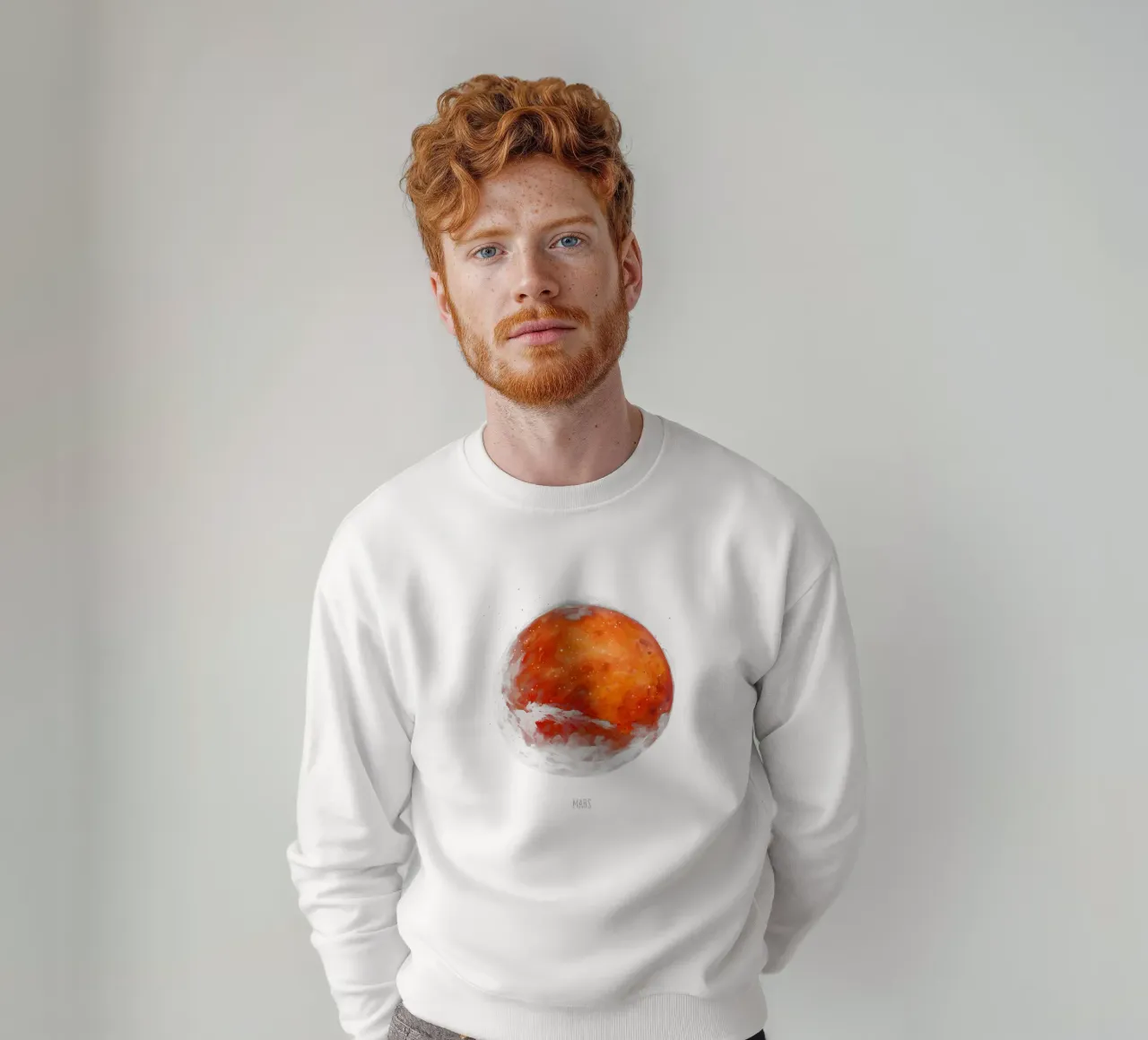 The Red Planet: Mars Watercolor felpa da BadrBrand