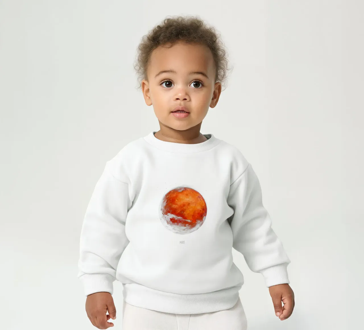 The Red Planet: Mars Watercolor felpa neonato da BadrBrand
