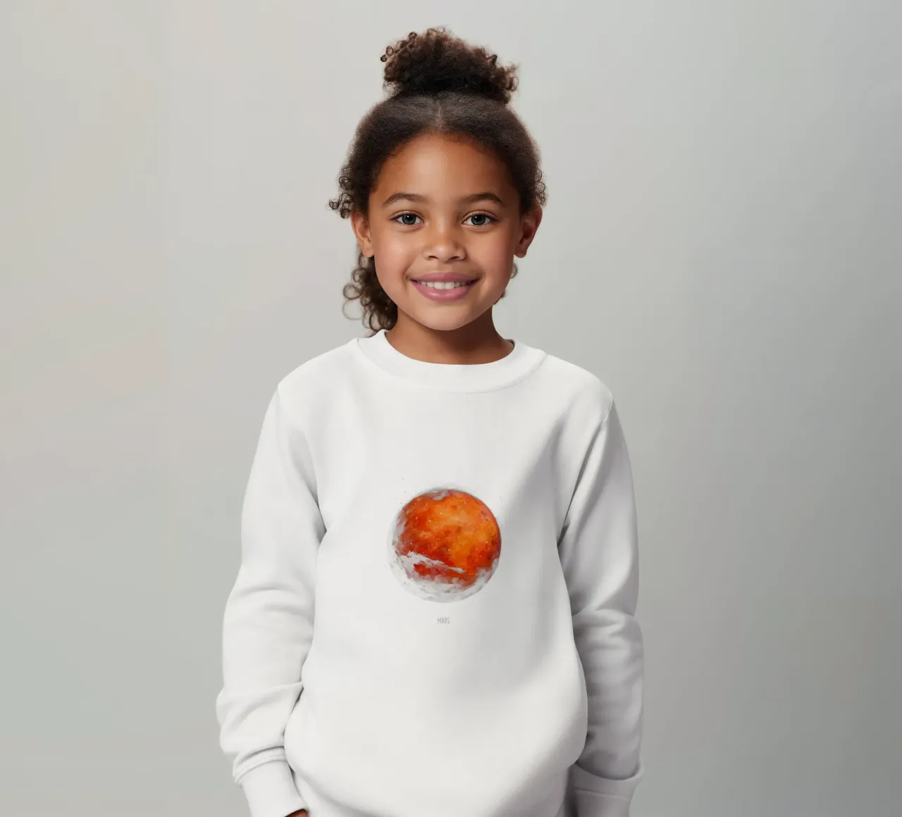 The Red Planet: Mars Watercolor felpa bambino da BadrBrand