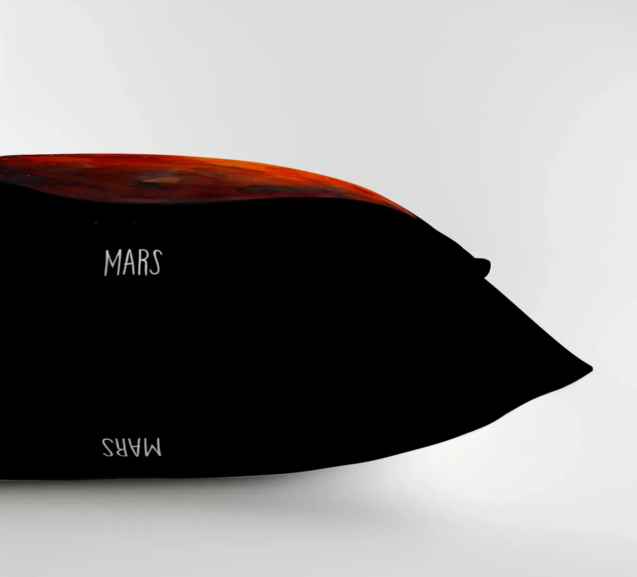 The Red Planet: Mars Watercolor cuscino da BadrBrand