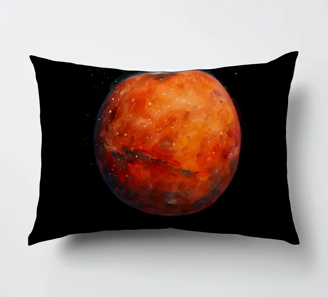 The Red Planet: Mars Watercolor cuscino da BadrBrand