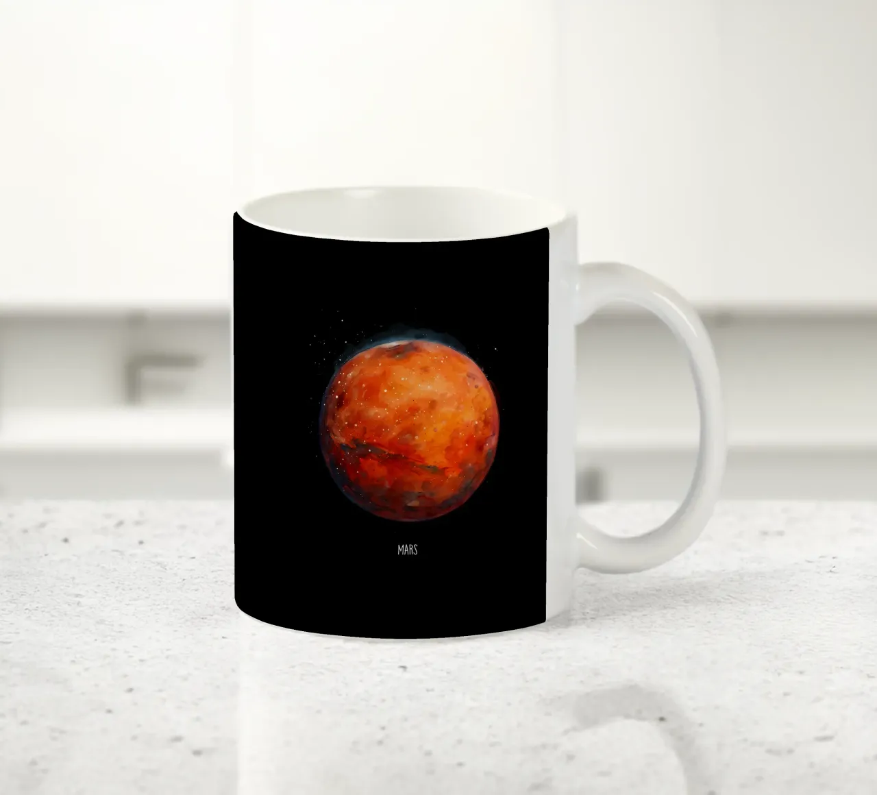 The Red Planet: Mars Watercolor tazza in ceramica da BadrBrand