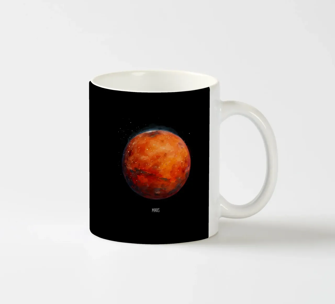 The Red Planet: Mars Watercolor tazza in ceramica da BadrBrand