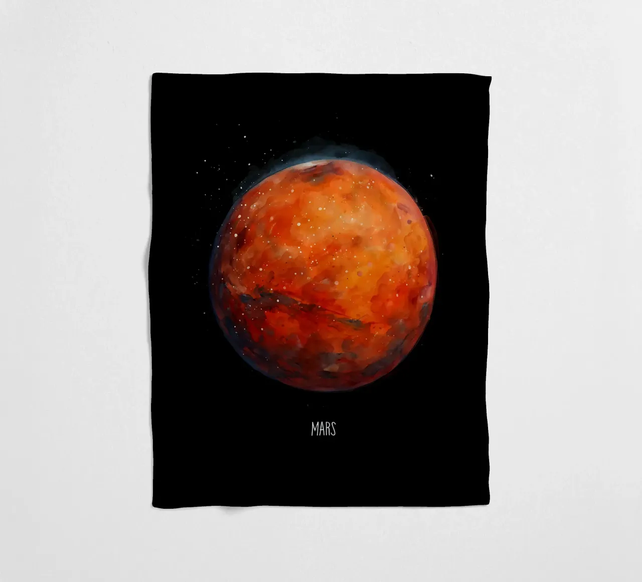 The Red Planet: Mars Watercolor coperta in pile da BadrBrand