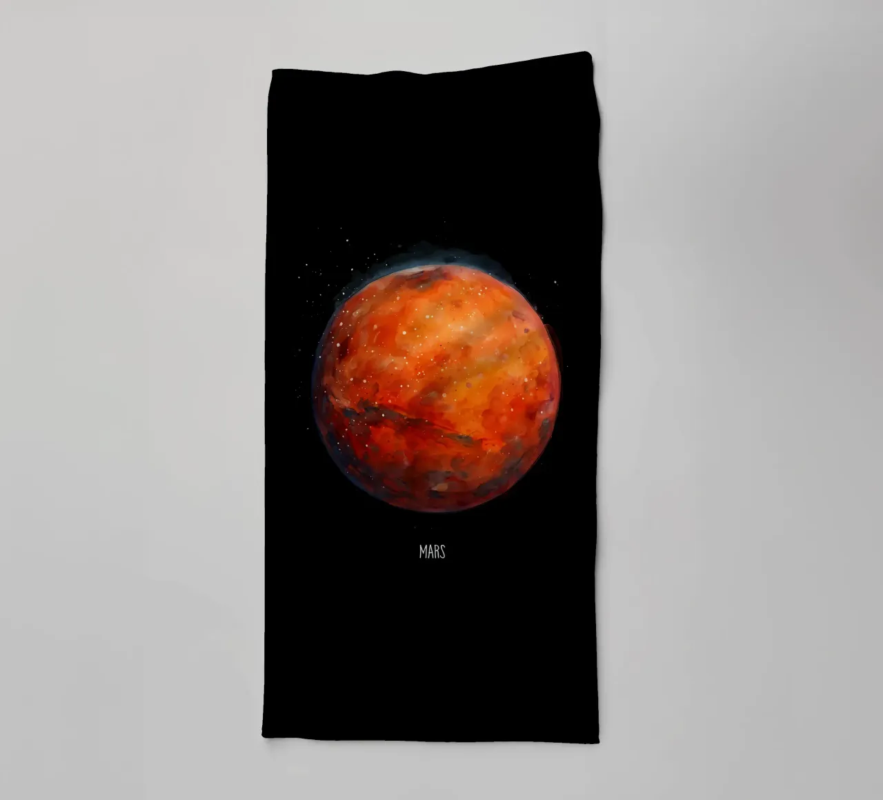 The Red Planet: Mars Watercolor asciugamano da bagno da BadrBrand
