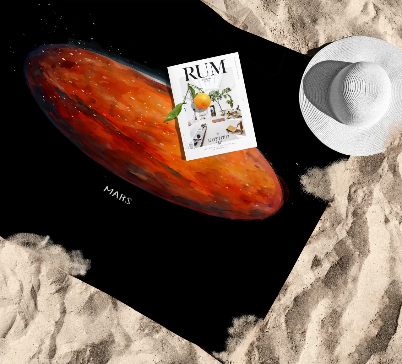 The Red Planet: Mars Watercolor telo mare da BadrBrand