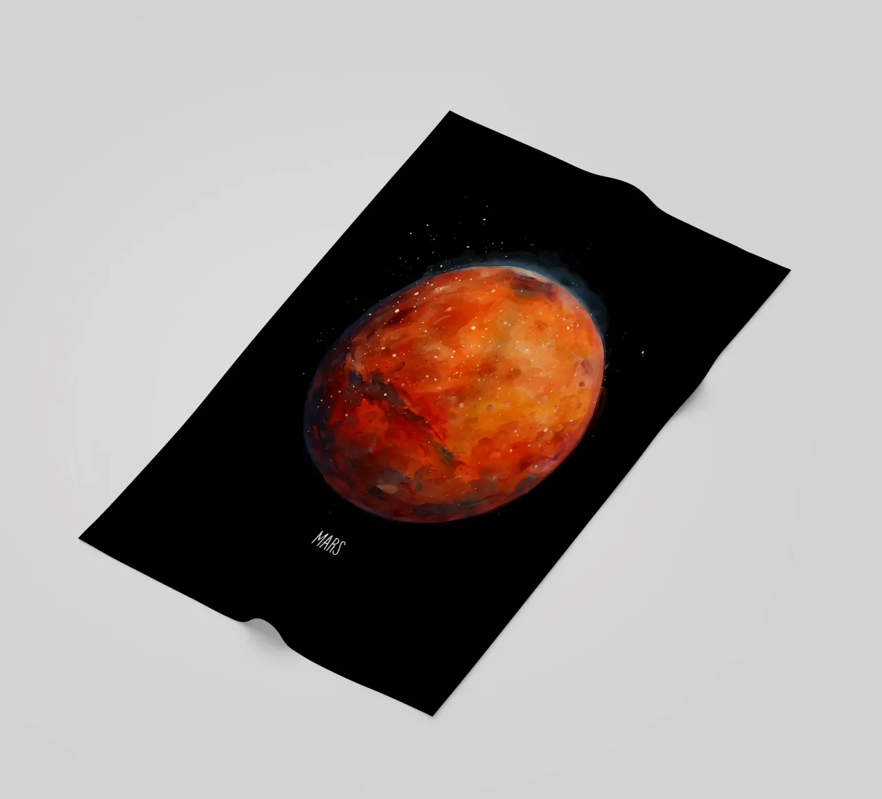 The Red Planet: Mars Watercolor telo mare da BadrBrand