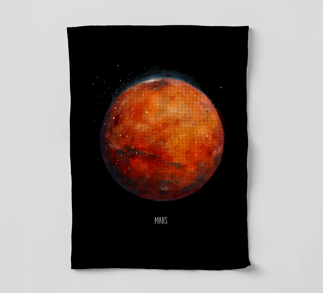 The Red Planet: Mars Watercolor canovaccio da cucina da BadrBrand
