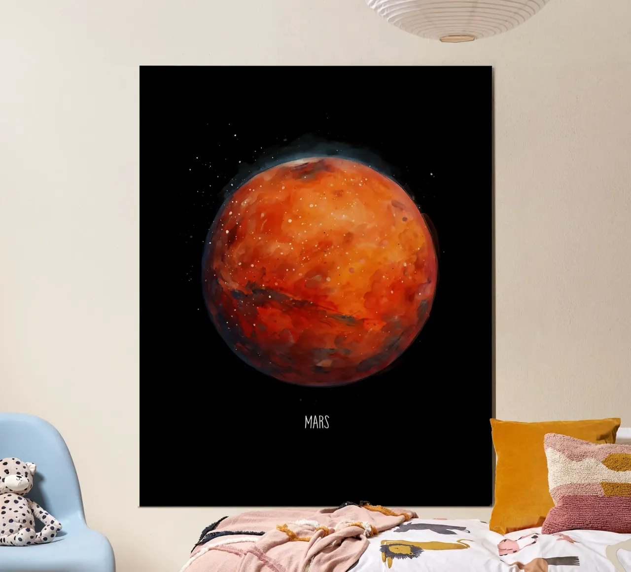 The Red Planet: Mars Watercolor poster van BadrBrand