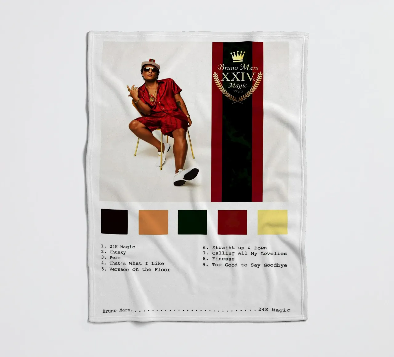 Bruno Mars 24 Magic coperta in pile da Roronoa7