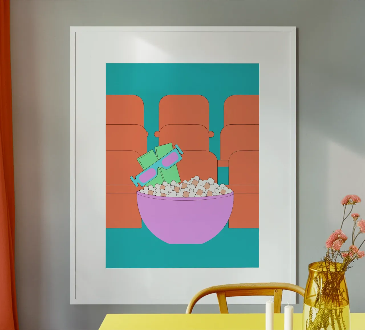 Popcorn poster con telaio in legno da OUR SHOP