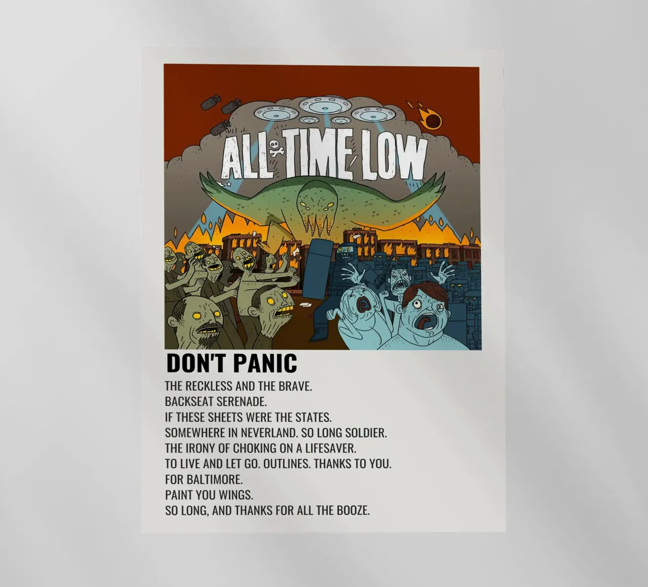 All Time Low Don't Panic pellicola backlit da Roronoa7