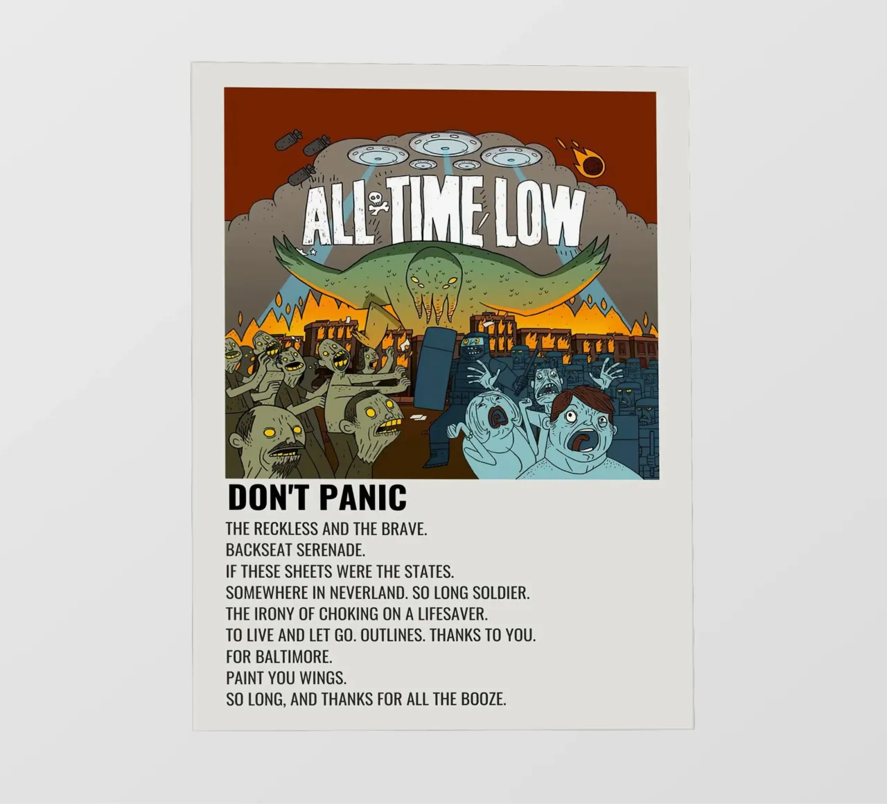All Time Low Don't Panic pellicola backlit da Roronoa7