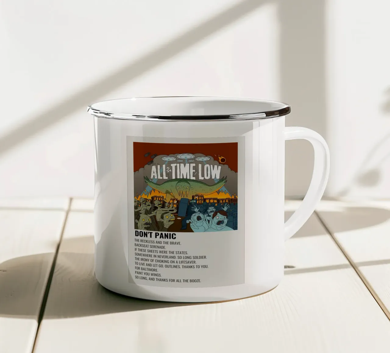 All Time Low Don't Panic tazza in smalto da Roronoa7