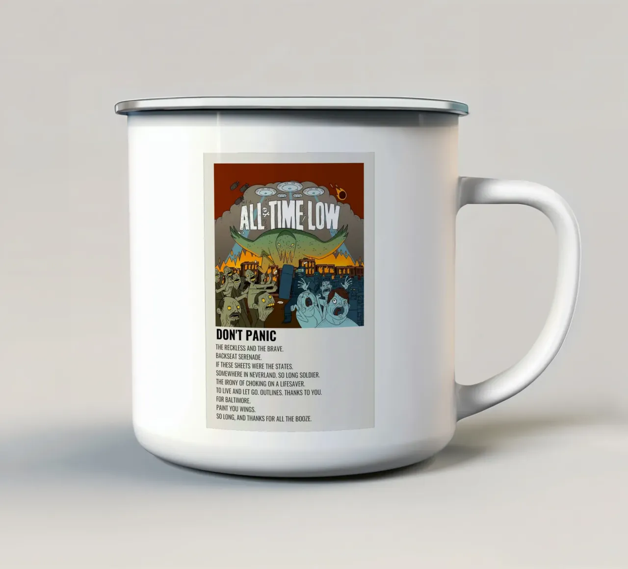All Time Low Don't Panic tazza in smalto da Roronoa7