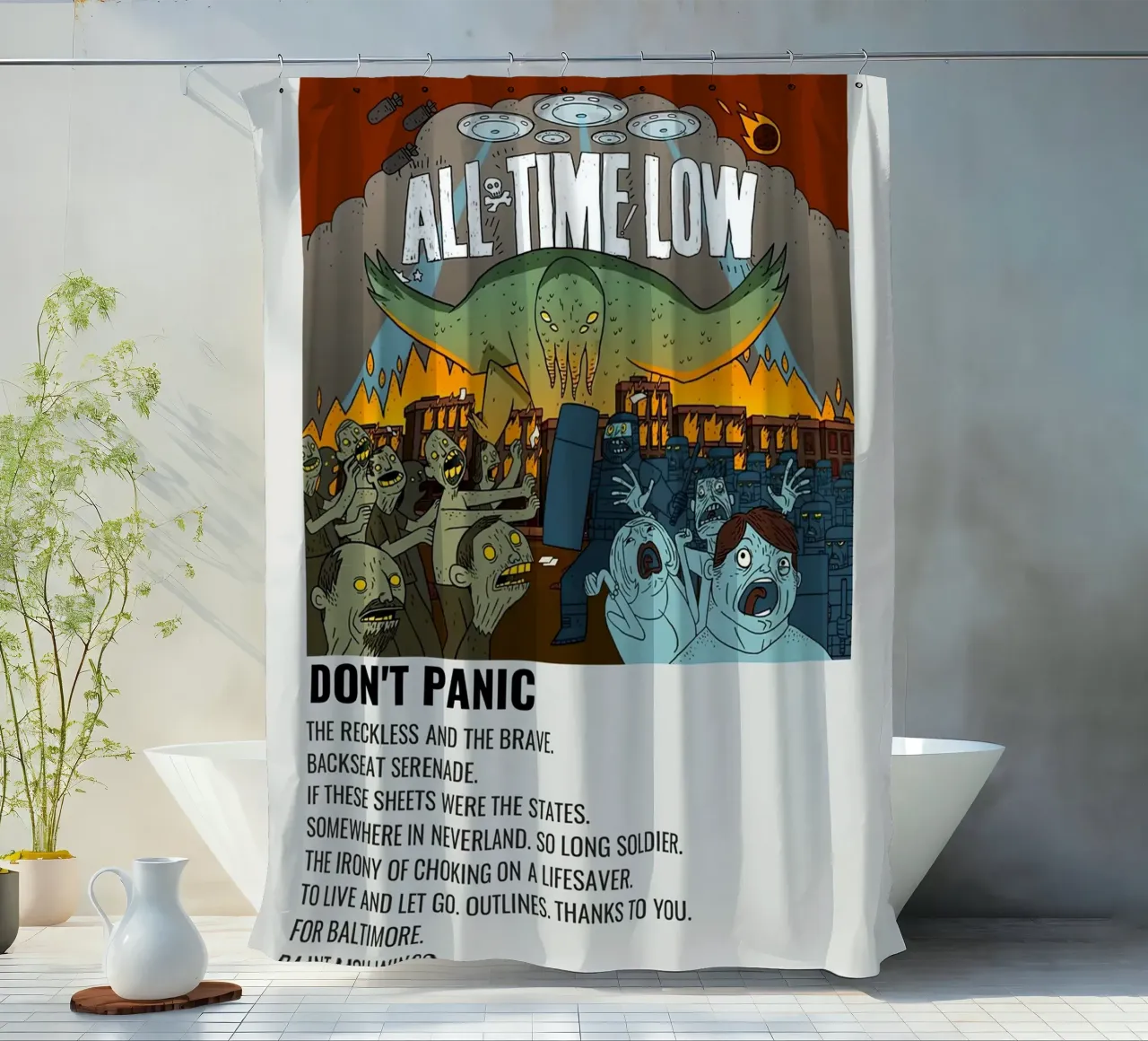 All Time Low Don't Panic tenda da doccia da Roronoa7