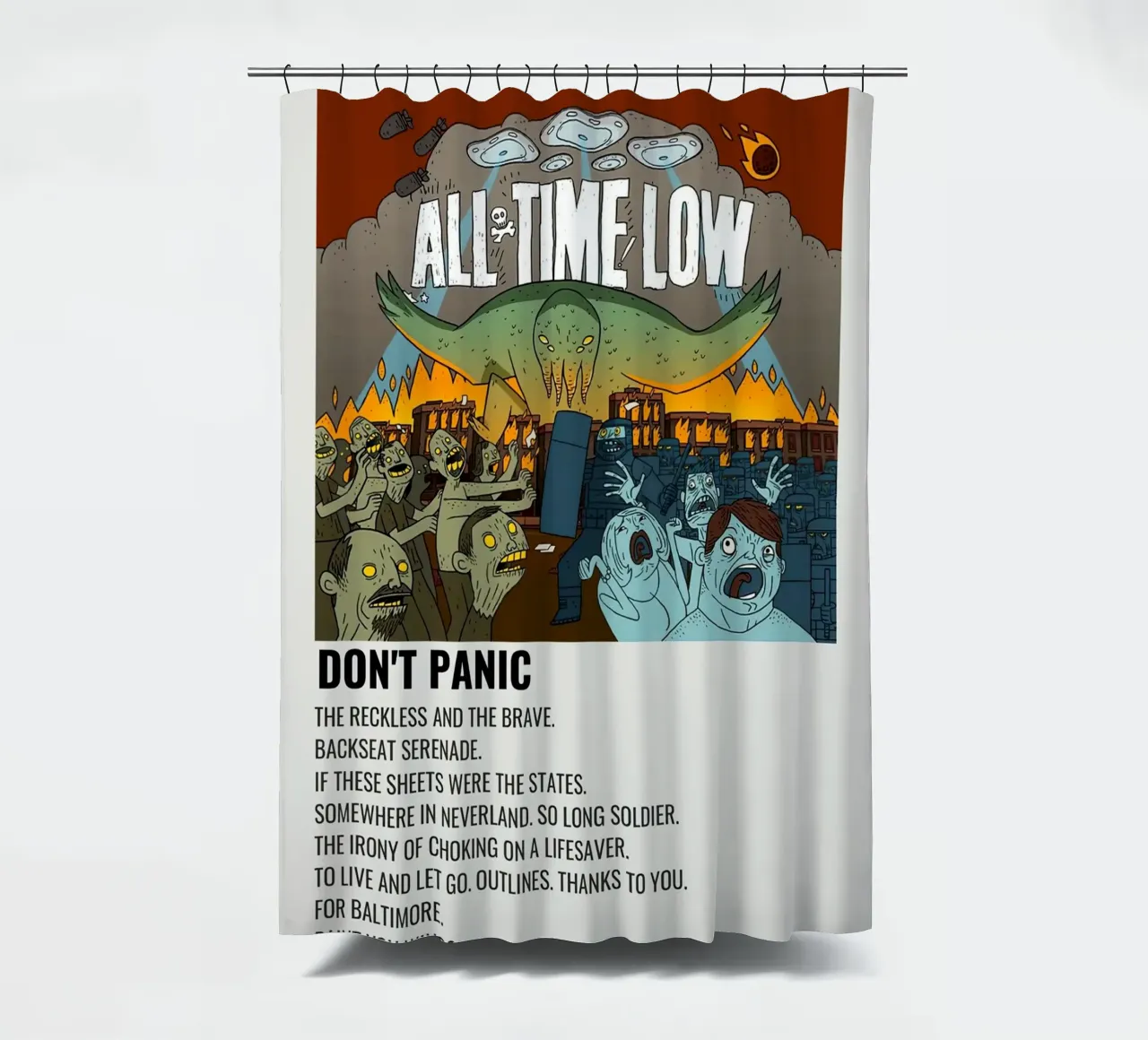 All Time Low Don't Panic tenda da doccia da Roronoa7