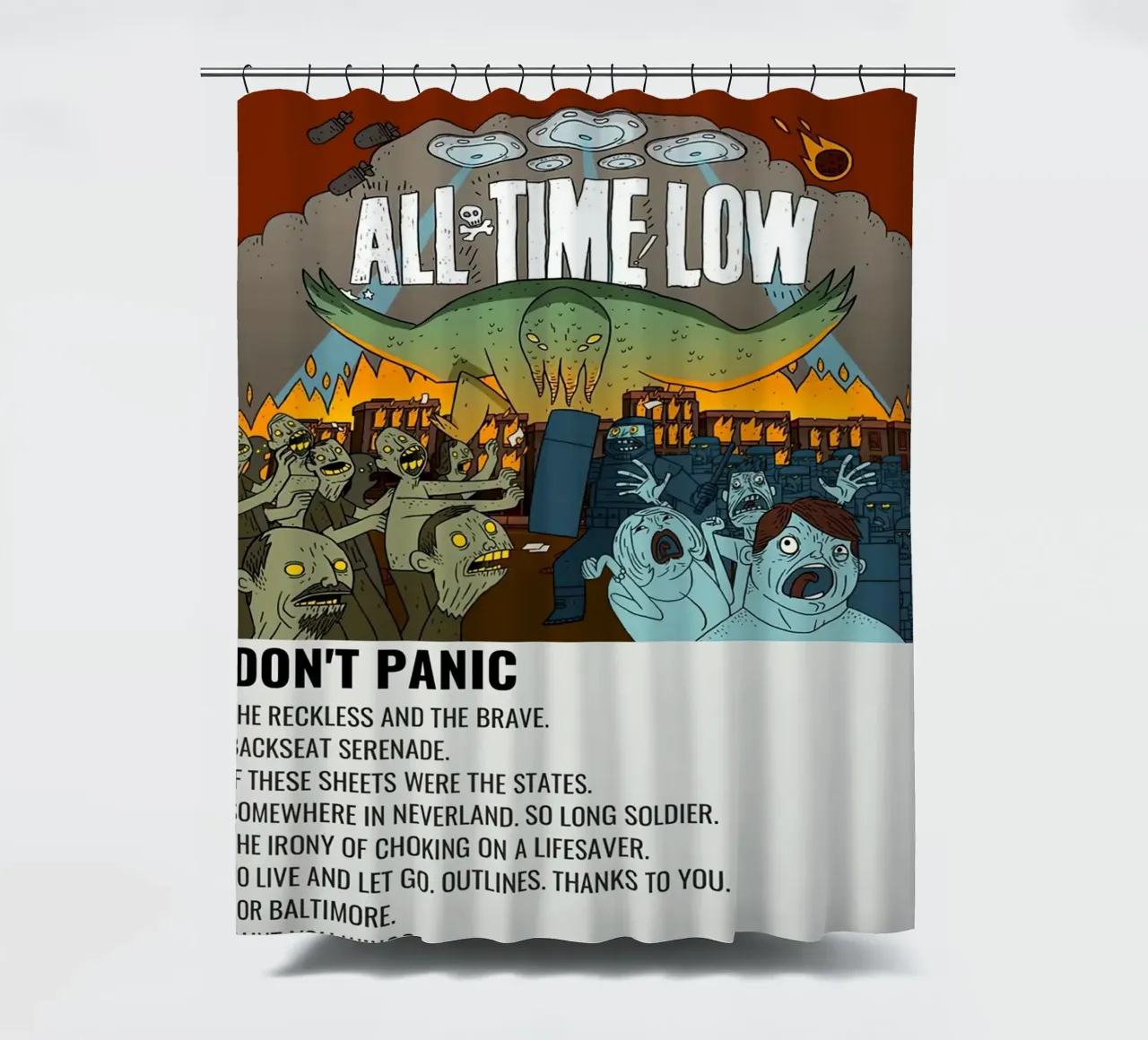 All Time Low Don't Panic tenda da doccia da Roronoa7