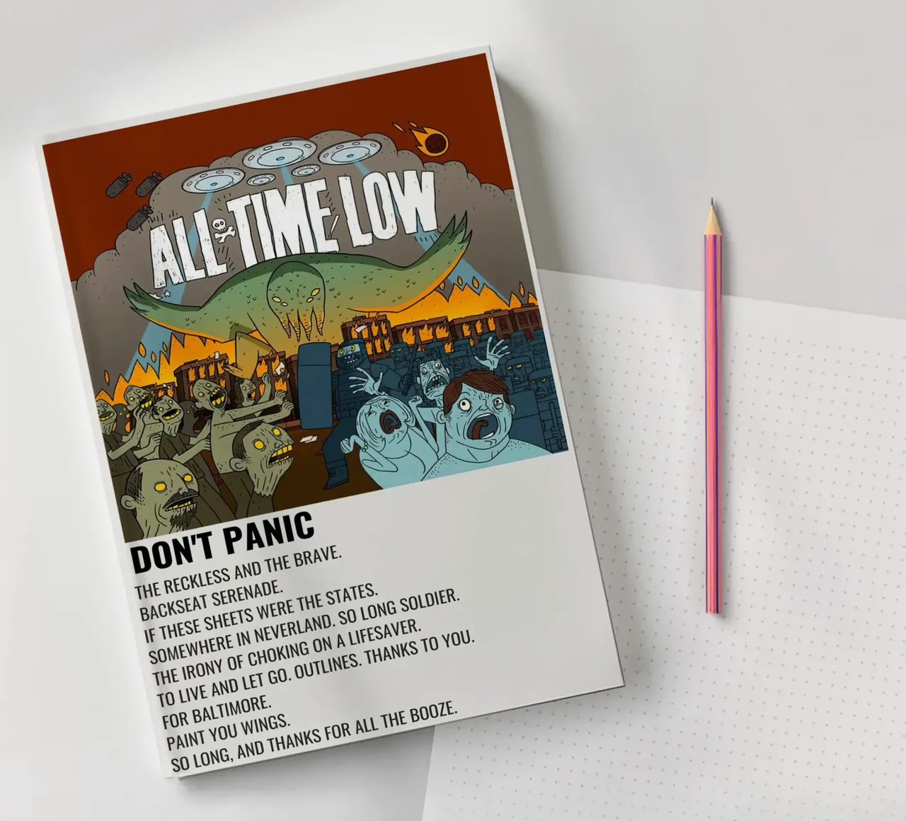 All Time Low Don't Panic notebook by Roronoa7