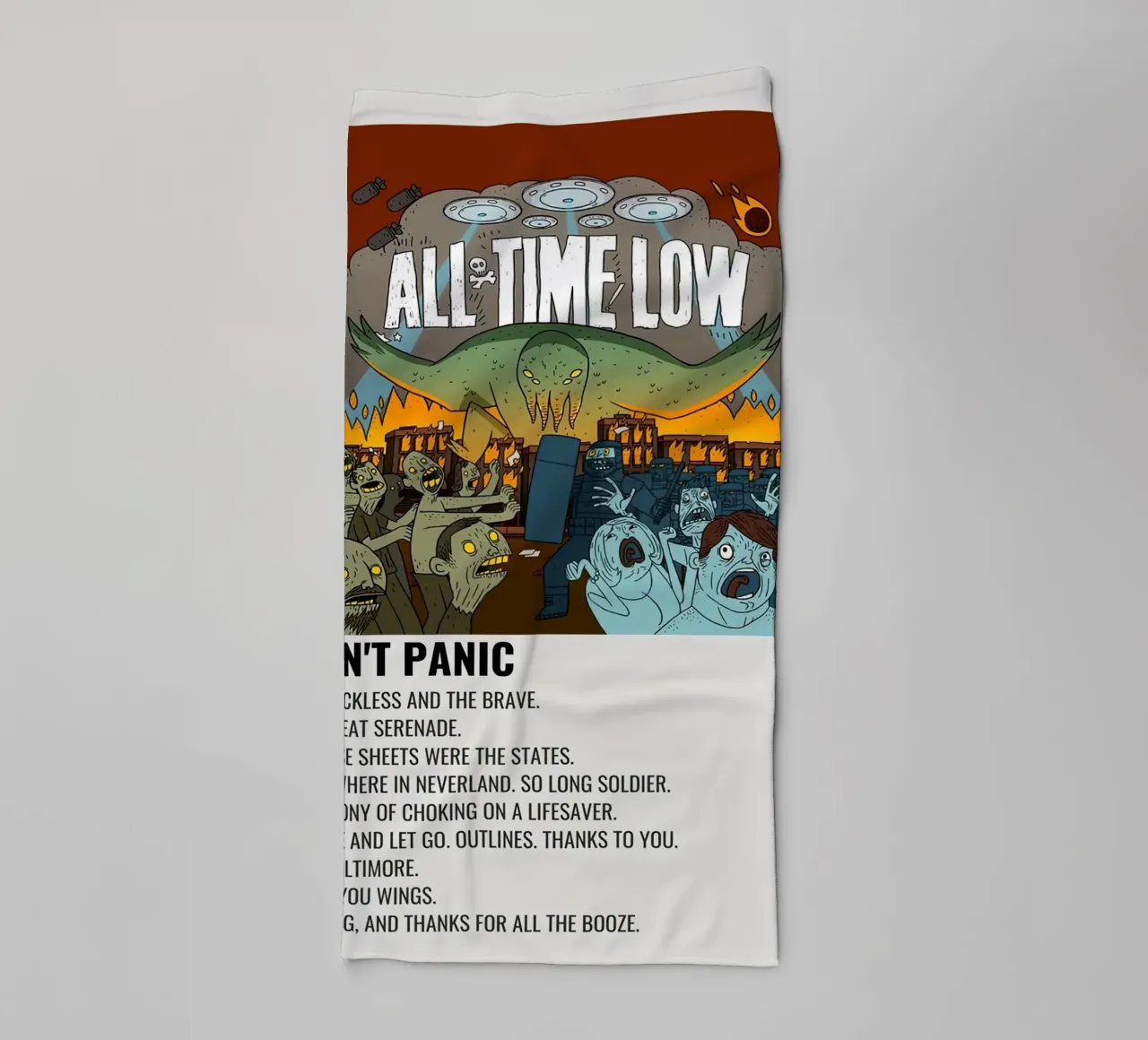 All Time Low Don't Panic asciugamano da bagno da Roronoa7