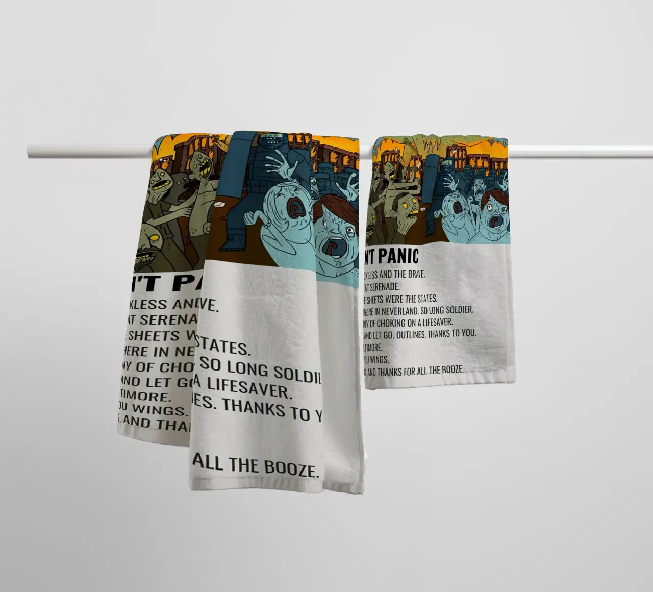 All Time Low Don't Panic asciugamano da bagno da Roronoa7