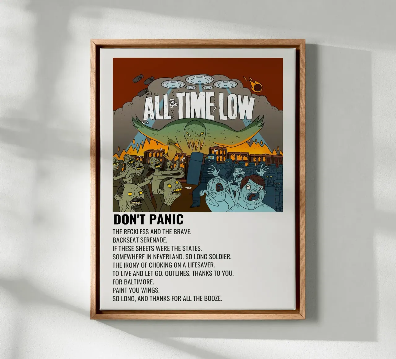 All Time Low Don't Panic canvas with Floater frame by Roronoa7